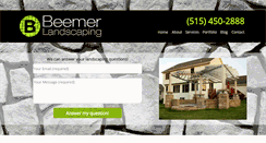 Desktop Screenshot of beemerlandscaping.com